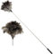 Ostrich Feather Duster Long Handle Natural Fluffy Ostrich Feather Duster Extendable Thick Soft Dust Removal Tool for Cleaning Ceiling Fan Blinds Furniture (115cm)