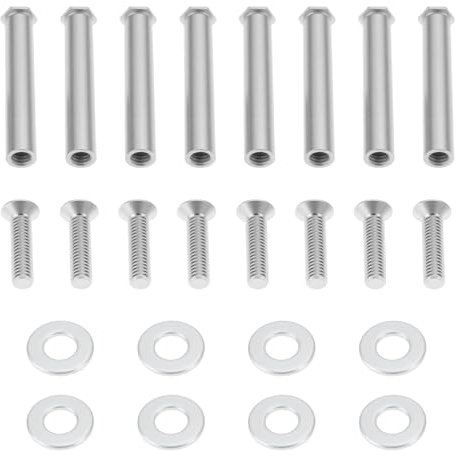 LT Easiyl 8x Tornillos de Fijación para Radiador de Ventilador de Chasis de PC Modelo WT01 Aptos para Ventilador de Chasis de PC (plata)