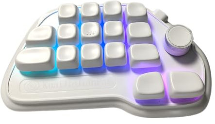 TingHaoO Teclado numérico mecánico intercambiable en caliente de 17 teclas con programabilidad VIA, conexión con cables USB y teclas RGB retroiluminadas PBT para laptop PC