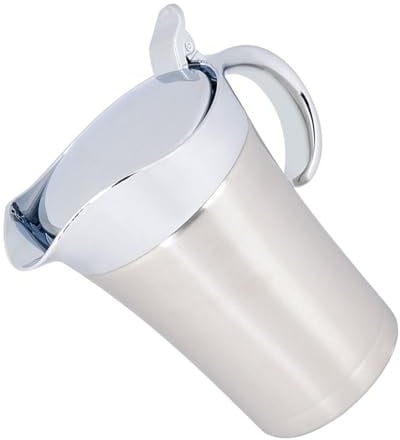 Doppel isoliertes Soßeboot, Edelstahl -Sauce -Krug mit Scharnier -Deckel -Sauce -Sauce -Boat -Topf -Krug für Heimküche (Großgröße 750 ml)