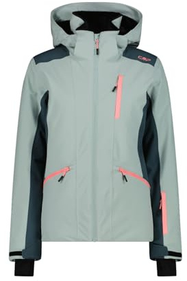 CMP Damen Skijacke mit Feel Warm Flat und abnehmbarer Kapuze Jade Gr. 38 mit Feel Warm Flat & Clima Protect warm, wasserdicht & atmungsaktiv. Ideal für sportliche Wintertage.