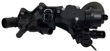 EaseSunny Alloggiamento del termostato per il refrigerante del motore, per Nissan Qashqai, Dacia Duster, Clio, 1.2 TCe DIG-T, OE 110601560R, parte di ricambio in ABS nero