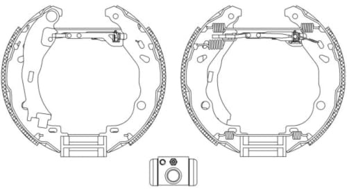 HELLA 8DB 355 004-921 Brake Shoe Set - R1230 - Brake System: Bosch - for e.g. LANCIA