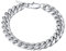 PROSTEEL Herren Armband 10mm Edelstahl Panzerkette Armband schwer Glieder Link Kettenarmband Armkette Armreif, Länge 21cm, Silber