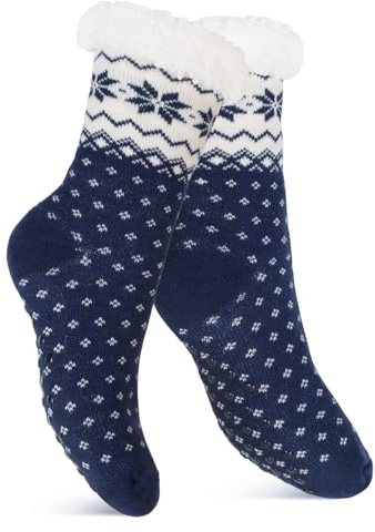 Footstar Damen und Herren Winter Haussocken (1 oder 2 Paar) Kuschelsocken