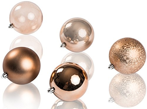 CHICCIE Weihnachtskugeln im 20 Set - 8cm Kupfer - Christbaumschmuck