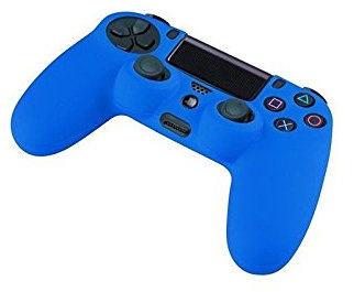 coque silicone bleu pour manette dualshcok 4 PS4