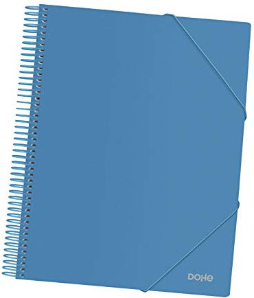DOHE - Porte-vues de 30 pochettes PP (80 mic) A4 à spirale - Bleu