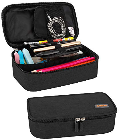 RAGZAN Federmäppchen mit großem Fassungsvermögen, Oxford-Stoff, Aufbewahrungstasche, Stiftemarker, Schreibwaren-Tasche, Halter für Mittelschule, College und Büro, Schulanfang,