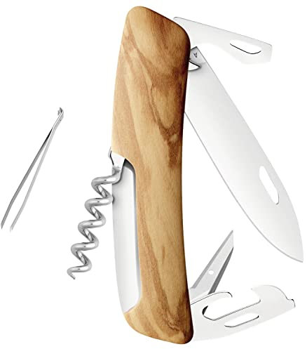 SWIZA D03 Bois d'olivier Couteau Suisse Adulte Unisexe, 75mm