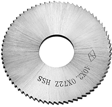 Utoolmart 2mm Thickness Circular Saw Blade 40mm OD 72 Teeth Circular Machinist Milling Cutter Slitting Saw for Cutting-Off Slitting Saw Copper Metal Plastic Wood 1PCS