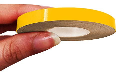 4R Quattroerre.it 10483 Trim Stripes Strisce Adesive per Auto, Giallo, 7 mm x 10 mt