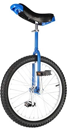 NANANA Einrad 16/18/20 Zoll Single Round Kinder Erwachsene Balance Radfahren Übung, Balancieren Einrad Farbe Fahrrad, Einrad Erwachsenen Kindern,Blau,16inch