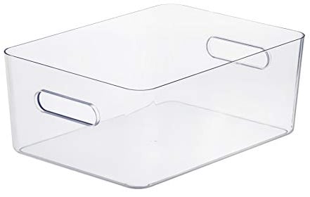 SmartStore Kompakte transparente Aufbewahrungsbox L | Groß | Modular | Funktional | Für Mehrzwecknutzung | Transparente Lagerung erweiterbar | perfekt für Zeitschriften, Utensilien