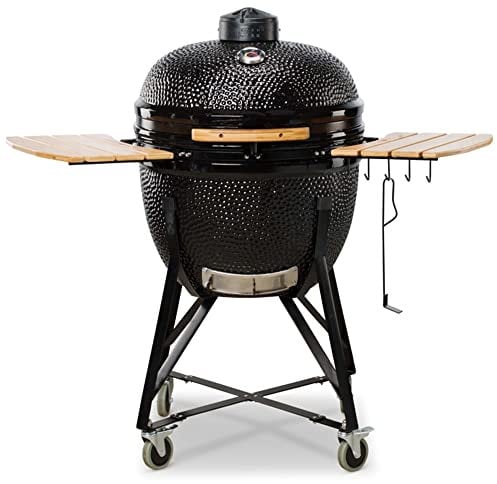 Barbacoa Kamado Grande Limited y 6 accesorios Bonus - Barbacoa de Ceramica Negra Ø64cm - Barbacoa Ceramica Kamado Parrilla de Carbón - Barbacoa de Carbón Portátil - BBQ Grill