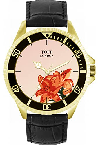 Toff London Montre Fleur de Lys Orange