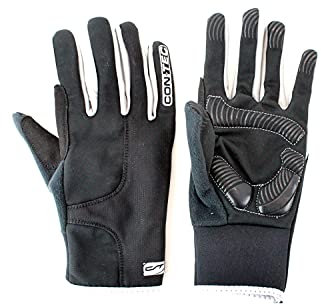 Contec Fahrrad Handschuhe - Bleak Touch - Schwarz, Grau, Touchscreen fähig, Silikondruck für Guten Grip, Innenhandpolsterung, Frotteedaumen, E-Bike, S, M, L, XL, XXL, Größe:M