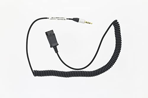 TELLUR Adapterkabel QD auf 3,5 mm 4-Pin-Jack für Headset Voice 510N/520N, Spiralkabel Erweiterbar auf 2,95 m