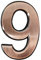 4 Inch 3D Mailbox Number, Self Adhesive House Number Waterproof Door Street Number Stickers for Home Apartment (NO.9)