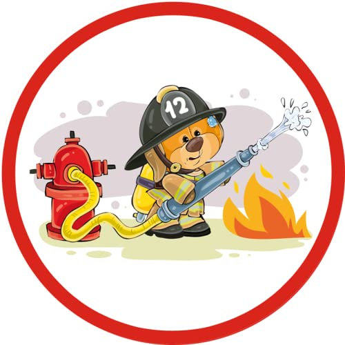 Tortenaufleger Feuerwehrmann4 / 20 cm Ø