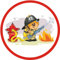 Tortenaufleger Feuerwehrmann4 / 20 cm Ø