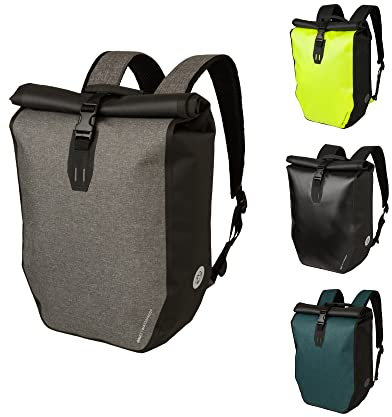 AGU Shelter Fahrradrucksack Wasserdicht, 21L Fahrradrucksack für Herren und Damen mit Reflektierende Details, Rucksack Fahrrad mit Laptopfach aus Premium Recyceltes Polyester - Grau