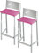 ASTIMESA TAACBL Due sgabelli alti da cucina seduta 60 cm similpelle rosa