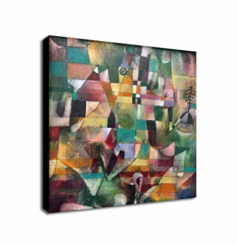 Paul Klee (1920) Kunstdruck auf Leinwand, gerahmt, 96 x 96 cm