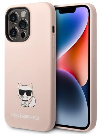 Karl Lagerfeld KLHCP14XSLCTPI Hülle für iPhone 14 Pro Max 6,7 hardcase rosa/Light pink Silicone Choupette Body