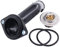 Thermostat Kühlmittelflansch Thermostatgehäuse mit Dichtring für A3 8P TT Multivan Transporter T5 Golf 5 4 6 Pa-ssat Polo Sha-ran Tou-ran Bora Ca-ddy Je-tta New Beetle Altea Ibiza Leon Toledo Fabia