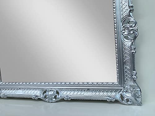 Gemälderahmen Barock Bilderrahmen 50x70 cm Werbetafel Menütefel recheckig posterrahmen Bilderrahmen Groß Xxl Rahmen Antik Rahmen 90x70cm Plakatrahmen Hängerahmen Spiegelrahmen (SILBER)