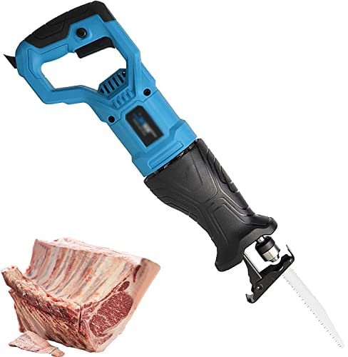 Segaossa Elettrico,Sega Ossa Macelleria 900W,1050W,Multifunzione Sega Ossa da Macellaio,con Lame da Sega per Tagliare Ossa, Metallo, Legno, Plastica, Motore in Rame Puro,Blue-1050W