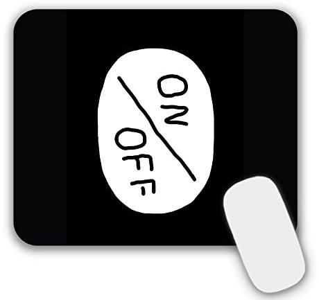 Mousepad Klein Mauspad mit Motiv 24 x 20 x 0,3 cm Schwarz rutschfeste Mauspads für PC,Laptop,Home, Office (211)