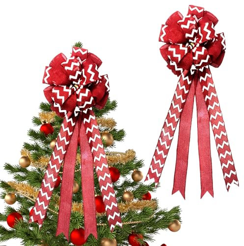 Christbaumspitze Schleife Deko 2er Set