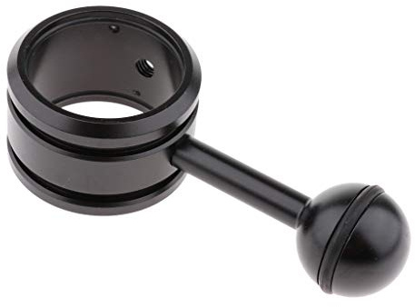1 x Unterwasser-Taschenlampe, Kugelgelenk, Tauchlampe, Klemmhalterung für 28–34 mm Taschenlampe