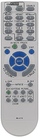 ALLIMITY RD-477E Ersatz Fernbedienung passend für NEC Projector MC393W MC453X P525WL MC423W NP-M332XS LT35 NP-P525UL P525UL P605UL ME403U