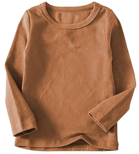 Beganly Mädchen T-Shirt Warmes Basic Top Kleinkind unter Schichtstück Kinder Baumwolle Langarm-Shirt