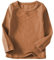 Beganly Mädchen T-Shirt Warmes weiches Basic Rundkragen Top Kleinkind unter Schichtstück Kinder Classics Baumwolle Langarm-Shirt Braun 120 (Crewneck Brown)