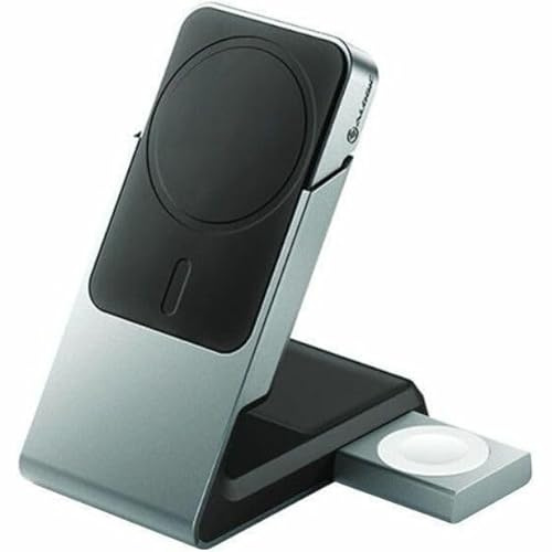 ALOGIC Matrix 3 in 1 Universal Magnetische Ladestation mit Apple Watch Ladegerät für iPhone 15 Pro Max, 15 Pro, 15 Plus, 15, 14,13, 12, Apple Watch, Airpods Pro für Apple-Geräte - Schwarz