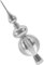 BESPORTBLE Kugelförmige Christbaumspitze: Christbaumschmuck Aus Kunststoff Einzigartige Kollektion Geblasener Weihnachtsbaumschmuck Baumwipfelschmuck Silber