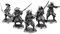 5 Stück japanische Samurai-Figuren Shogun Guard Regiment Mini Soldat Metall Statue Desktop Dekoration