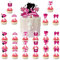 Bar-bie Cake Decorations, 25 Pcs Pink Girl Theme Cupcake Toppers and Birthday Decoration for Wedding, Baby Shower, Themed Party Supplies