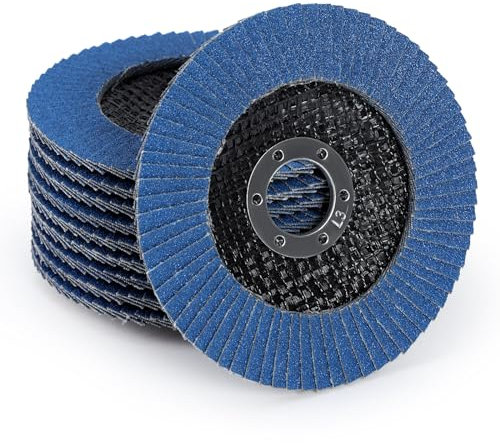 115mm Flap Discs Angle Grinder Sanding Discs 40 Grit, 10 Pack 4.5 Inch Grinding Discs Type 27 Imitation Corundum Sanding Wheels for Polishing Grinding Metal Wood Stainless Steel