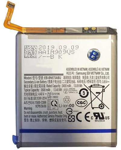 C D R batteria ricambio EB-BN970ABU per Samsung Galaxy Note 10 N970F originale, sostituisce la batteria Samsung EB-BN970ABU. Capacità 3500 mAh