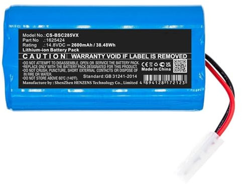 Batteria Da 14,8 V/2600 MAh 1625424, Compatibile Con Bissell, Aspirapolvere Robotico SpinWave Wet, Dry, 2859,3115