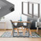 ECD Germany 2X Tischbeine aus Vierkantprofilen 80x40 mm, Tischgestell 80 x 72 cm, Grau, pulverbeschichtete Stahl, Industriedesign, Metall Tischuntergestell Möbelfüße, für Esstisch Schreibtisch