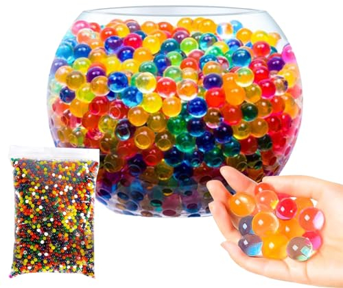 Ruayia Wasserperlen [50,000 PCS] Bunte Perlen, Dekorativ, Ungiftig Biologisch Farbenfroh, Gelperlen für Blumen und Pflanzen,Gel-Kugeln Abbaubar - Farbe