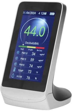 Digitales Schallpegelmessgerät, Tragbares SPL-Messgerät, 30 DB Bis 130 DB MAX MIN, Geräuschmessung mit LCD-Display für Laute Nachbarfabriken