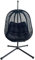 Home Luxe Texteline Black Swing Hanging Egg Chair with Cushion