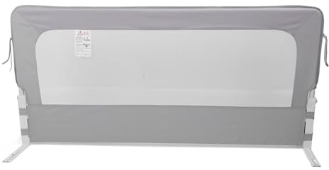 Cryfokt Sicherheitsbettgitter für Kleinkinder, Stahlrahmen, Herunterklappbares Babybettgitter, Absturzsicherung für Einzelbetten